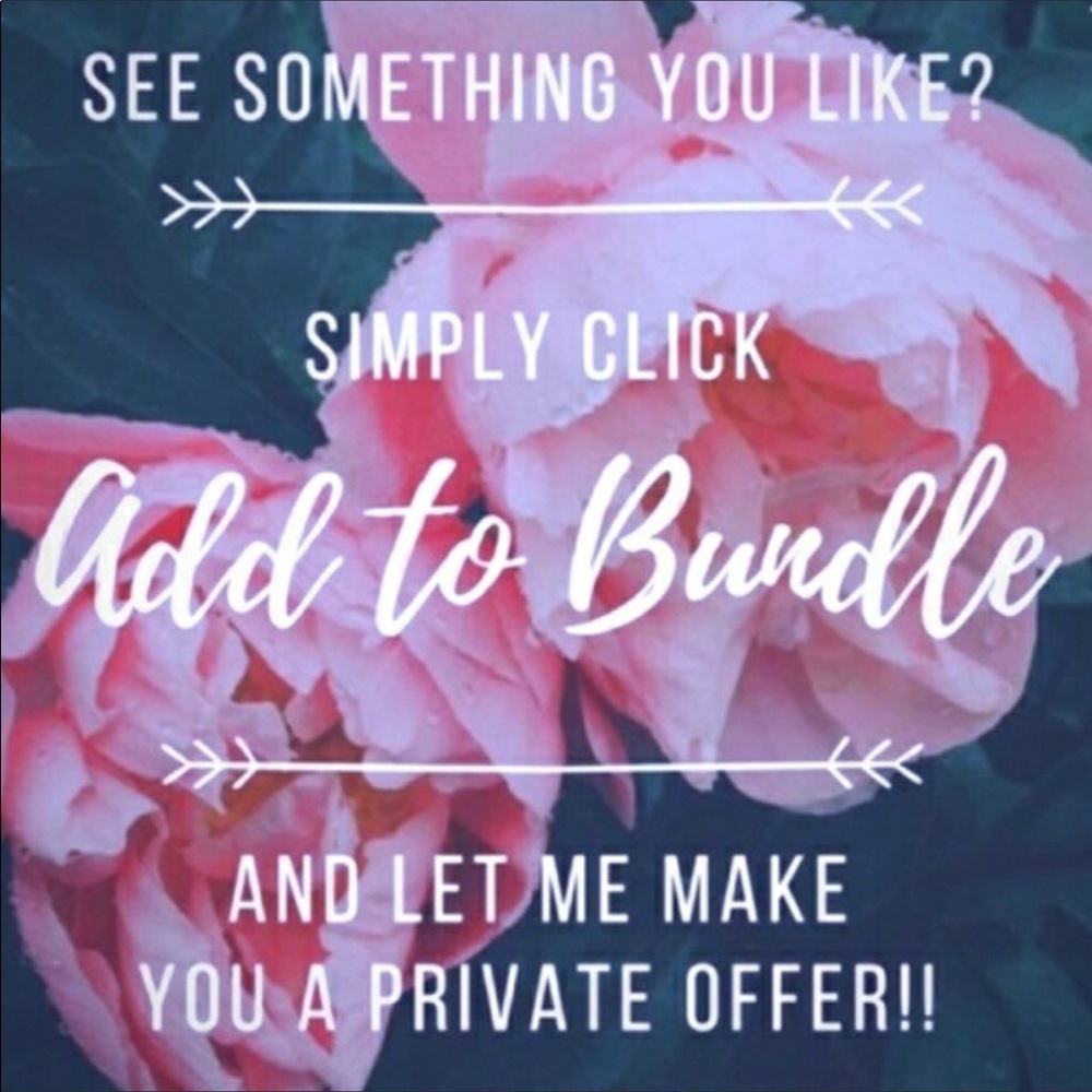 Add your likes to a bundle for my best offer!